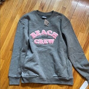 MV sport Gray Beach Crew Sweater